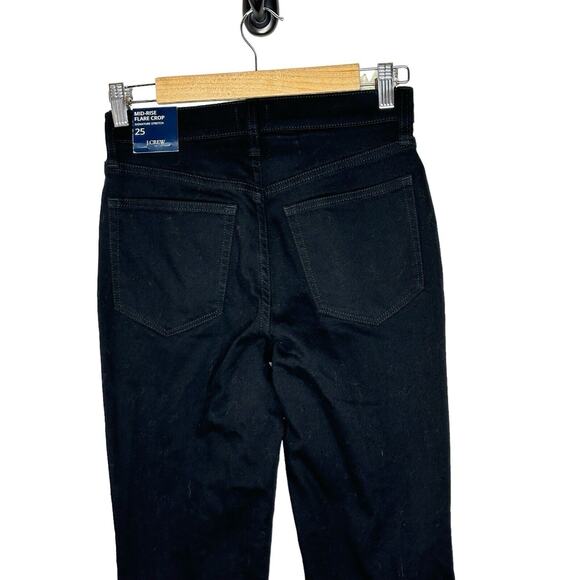 NWT J Crew Factory Women‎ Mid Rise Flare Crop Jeans 25 Signature Stretch Black - Picture 10 of 14